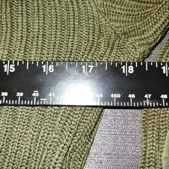 sz40 US MARINE CORPS USMC GREEN KNIT SWEATER SERVICE WOOL WOOLY PULLEY MG 259 - Picture 6 of 11